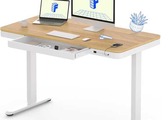 Bureau assis-debout électrique FLEXISPOT  avec tiroirs