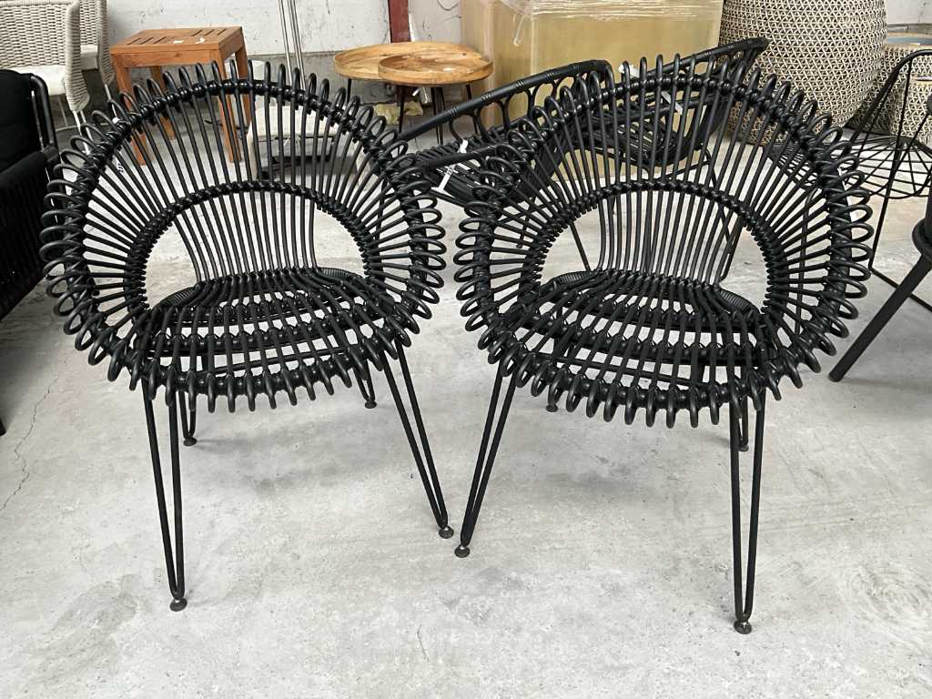 2x VINCENT SHEPPARD ROXY metal patio chair