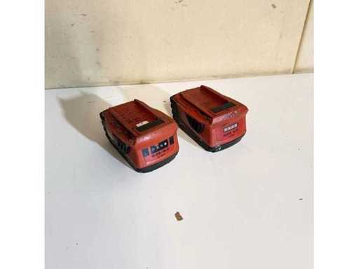 2x Hilti B 22/5.2 21.6V Li-Ion Battery - Red