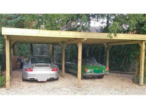 Dubbele Carport - Vrijstaand 500x600x270 cm