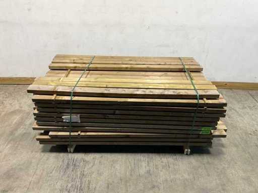 Grinzi de lemn moale rindeluită 45x95x1910 mm - KDI maro S4S R3 (137x)