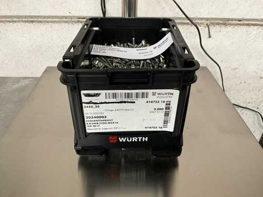 Würth 6,82 kg Sechskantbolzen M5 x 16 in stapelbarer Box