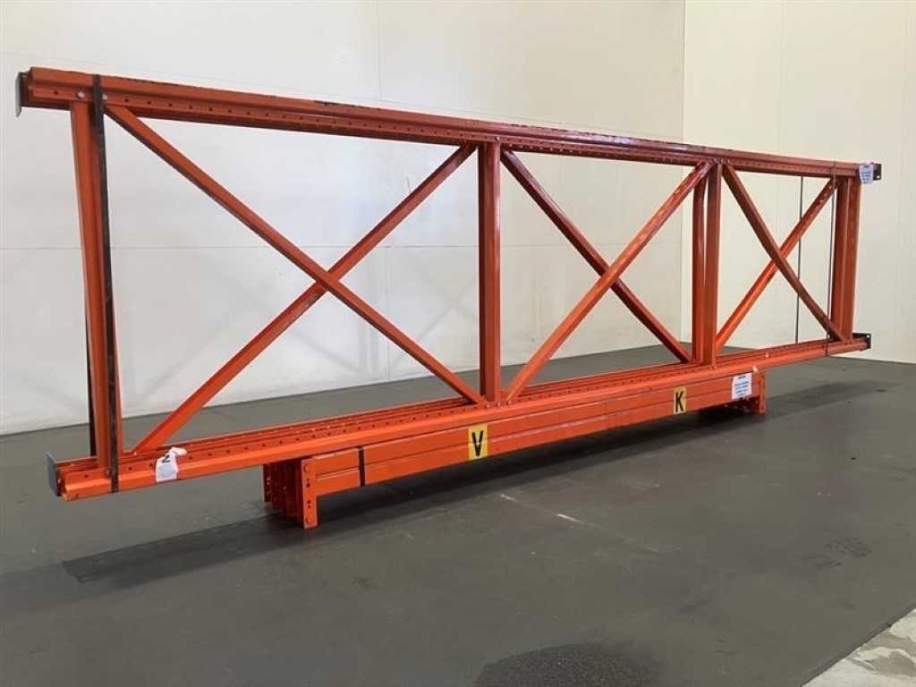 Pallet racking Length 2470mm, Height 4000mm, Depth 1000mm, 3 levels, Second-hand     