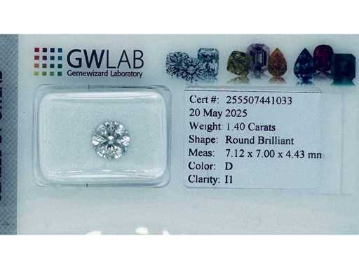 Diamond 1.40 CRT. culoarea naturală D
