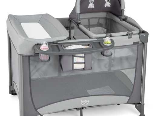 Centre de puériculture portable 5 en 1 avec berceau et couffin