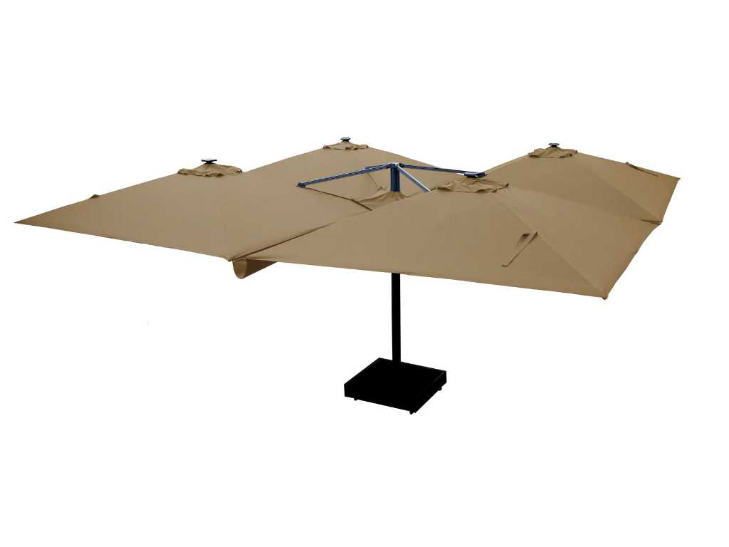 Vierdubbele hangende parasol Zandkleurig (4 * 300x300cm)