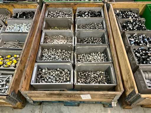 Charge von Befestigungselementen und Kupplungen