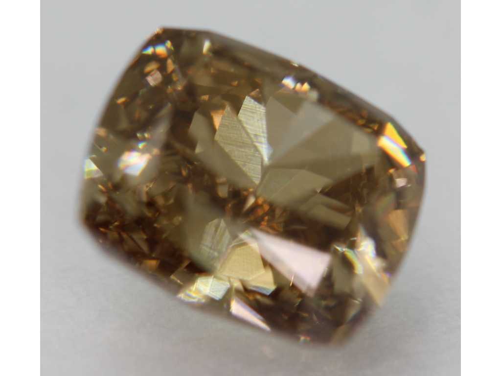Natuurlijke diamant (Fancy Intens Geelachtig Bruin / SI1) 1.01 C