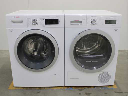 Bosch Serie|8 i-Dos Wasmachine & Bosch HomeProfessional SelfCleaning Condenser Wasdroger