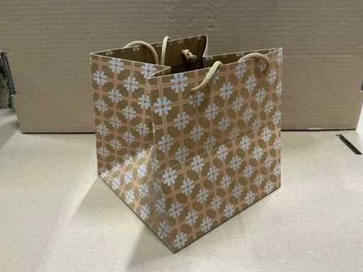 Lot Bag Kraft Flores Orange 20x20x20cm (720x)
