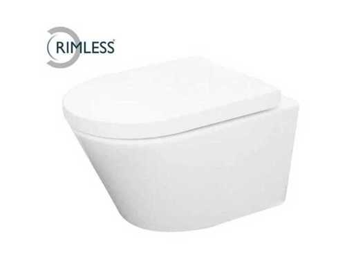 Armadio a muro senza bordo Wiesbaden 52 cm con sedile a chiusura morbida