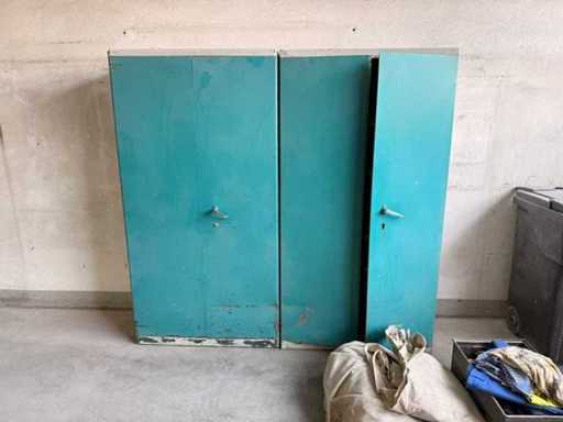 (2x) Stalowa szafa / szafa warsztatowa – ok. 1000 x 500 x 1900 mm