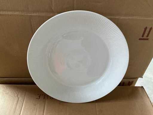 Fair Trade bord wit porselein +/- Ø28 cm (168x)