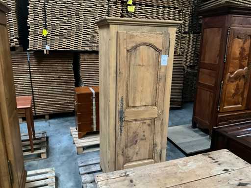 Antieke 1-deurs houten Kledingkast