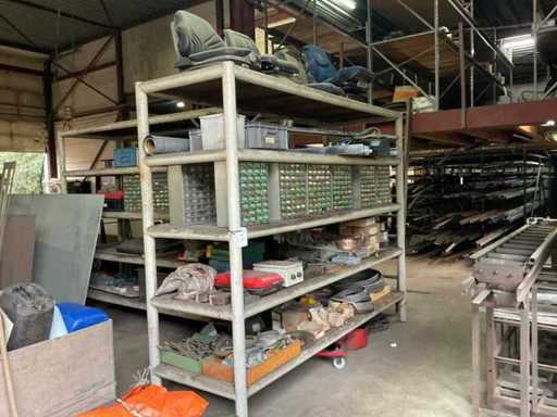 Zwaarlast legbordstelling met inhoud (2x)