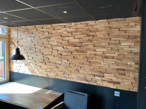 Panel ścienny z materiałem dekoracyjnym (2x)