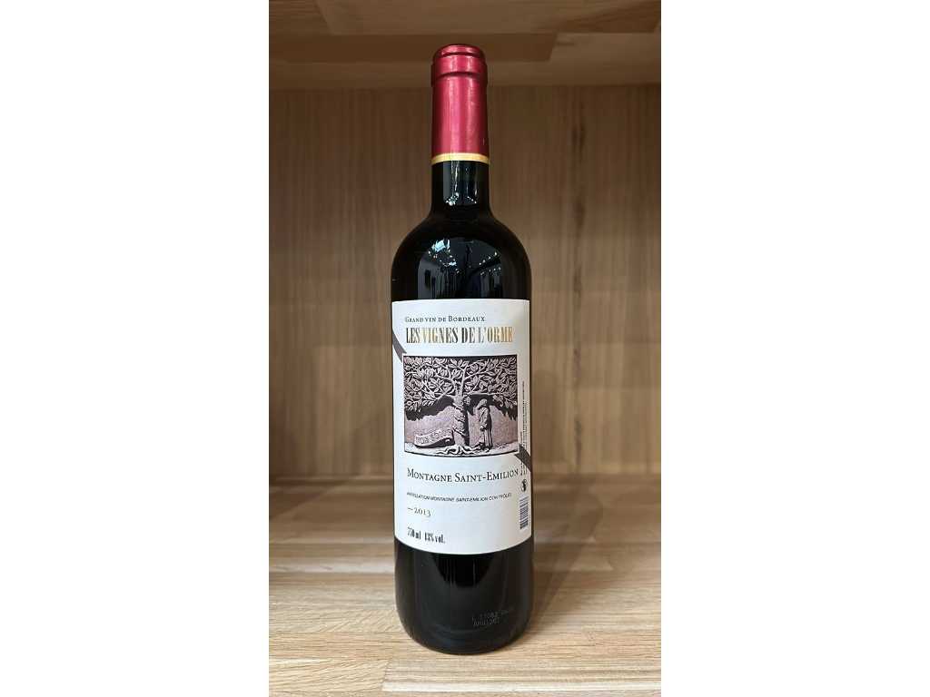 LES VIGNES DE L'ORME - MONTAGNE ST EMILION - 2013 - Rode wijn (150x)