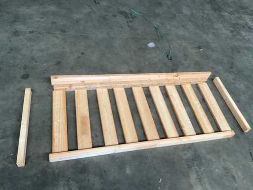 Kiefern-Terrassenzaun imprägniert – 175x4x80 cm (4x)
