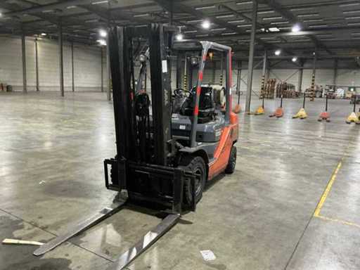 Forklifts, garage materials, liquid tanks, racks, hand tools, tractor and offices