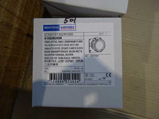 Amphenol - 2CMA101302R1000 - 416ERU6W - Toma de corriente de alimentación (9x)