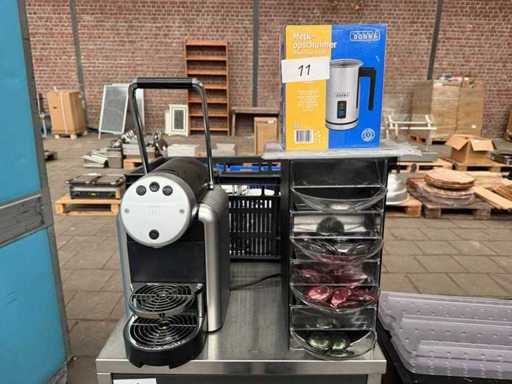 Kaffeemaschine, Milchaufschäumer, Nespresso-Tassen und Untertassen, Zubehör