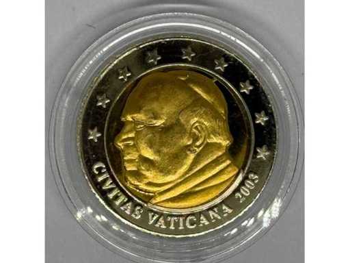 2 Euro "Pope John Paul II" Colorized Specimen Coin – 2003 – Bimetal