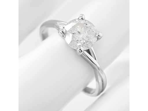 14 krt wit gouden ring met natuurlijke diamant 1,23 crt