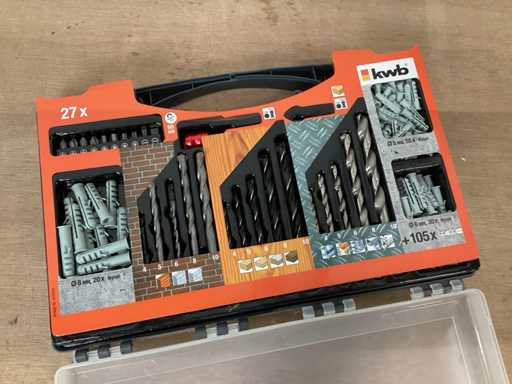 KWB set of drills, screwdriver bits and plugs (7x)