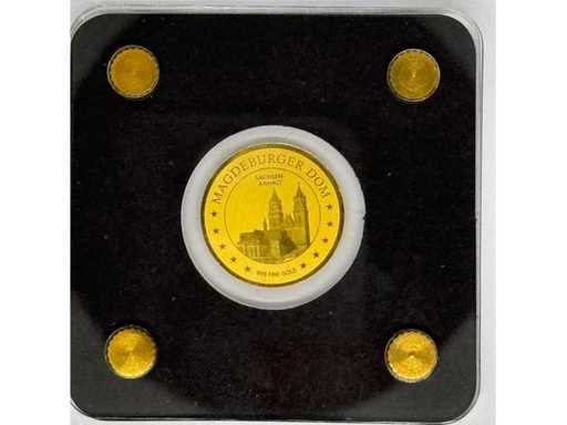 Gold 999 (1/500 oz) – 1 Dollar Tokelau 2022 "Mona Lisa – Leonardo da Vinci Masterpieces" Coin Bar – 16 × 22.4 mm