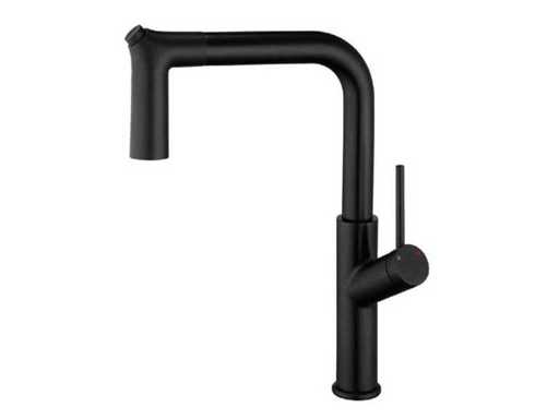 Rubinetto da cucina Mawialux con testa spruzzata rimovibile - nero opaco