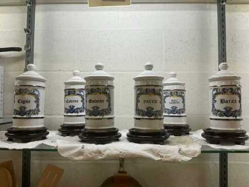 Antique Apothecary Jars (6x)