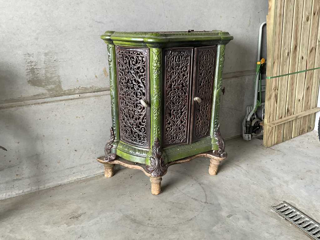 Decorative stove on coal and gas