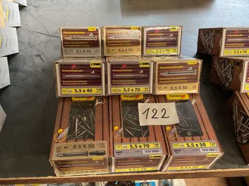 9 dozen inox hardhout schroeven