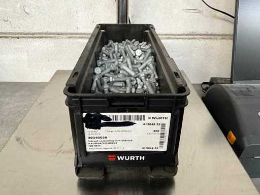 Würth 14.03 kg Schroef zeskantkop met voldraad M8x35 in stapelbare bak