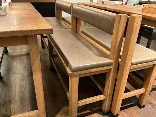 Cabine - Panca alta del ristorante con rivestimento in pelle