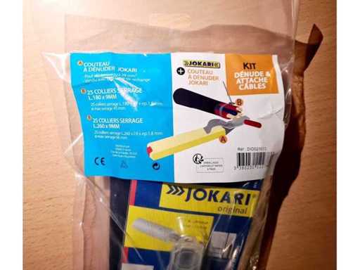 JOKARI - DIO021013 - KIT Wire stripping knife and cable ties / KiT Cable stripper and 50 cable ties never used (15x)