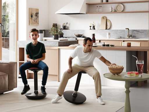 Swivel stool, height-adjustable ergonomic chair