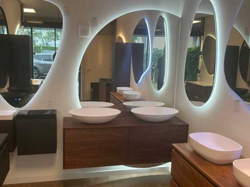 Gliss Design Walnoot Badmeubelset 120cm