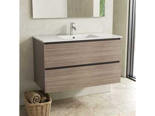 Karo - Grey Oak - 100cm - Badmeubelset