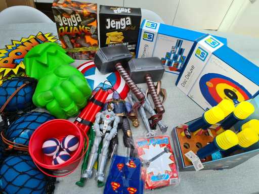 Spelkoffer inhoud thema superhelden