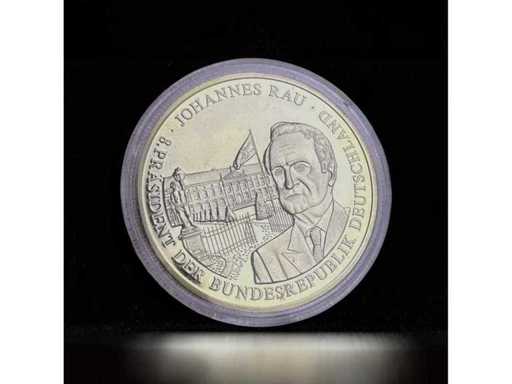 Johannes Rau 8. Präsident der Bundesrepublik Deutschland Gedenkmedaille Sammlermedaille Vergoldet Gratis EU-Versand
