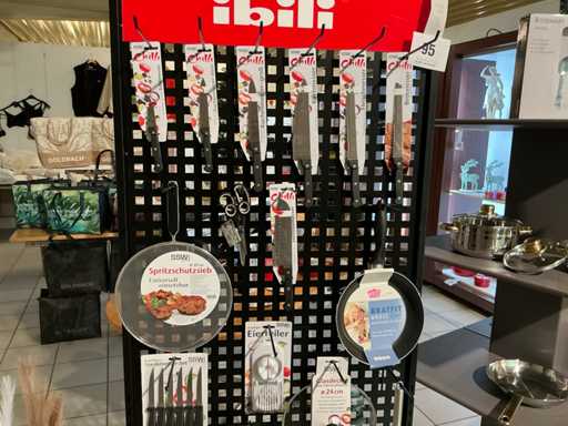 SSW Kitchen utensils including pans, chef's knives...