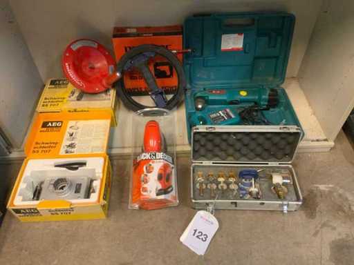 Cordless angle drill and miscellaneous