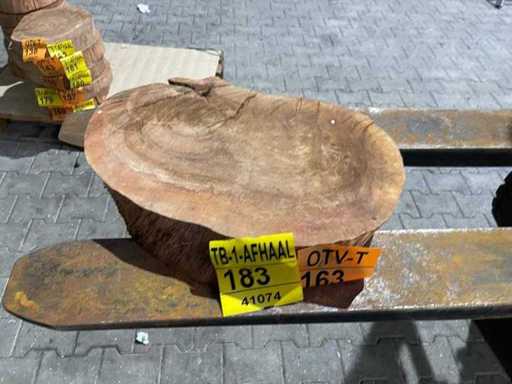 Tarcza z palisandru, grubość 80 mm, Ø 300 mm