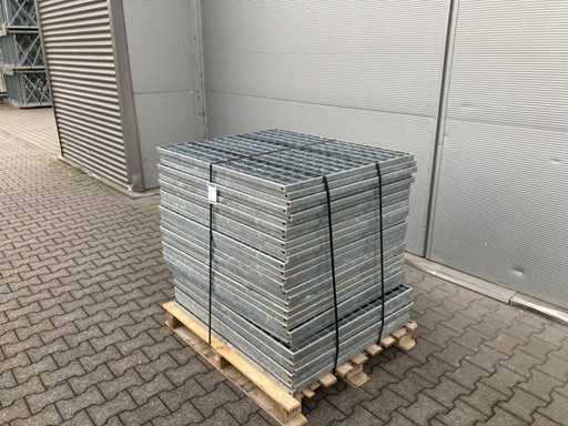 Plancher à lattes en acier 1100x850mm (32x)