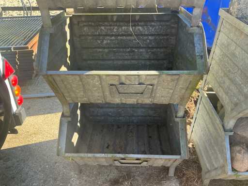 Schäfer Bac de tri en acier (4x)