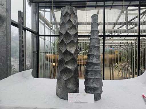 Exclusive Set of 2 Design Vases - Anthracite Structure