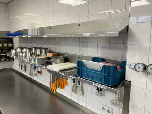 Étagère murale en acier inoxydable (2x)