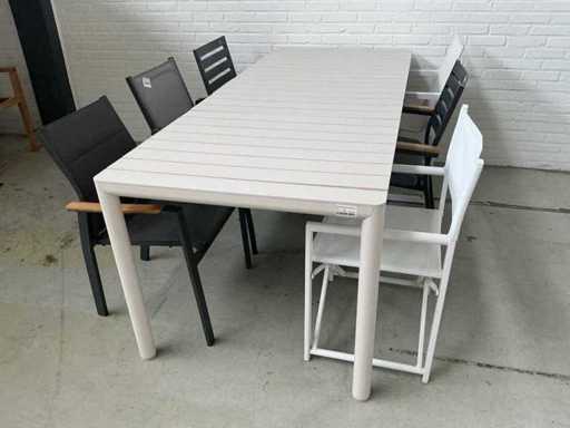 Table de jardin Nardi avec (6x) chaises variées