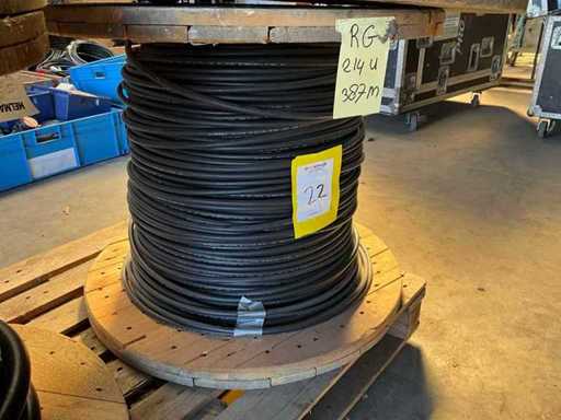 RG214 U Coaxkabel op haspel (circa 380mtr)